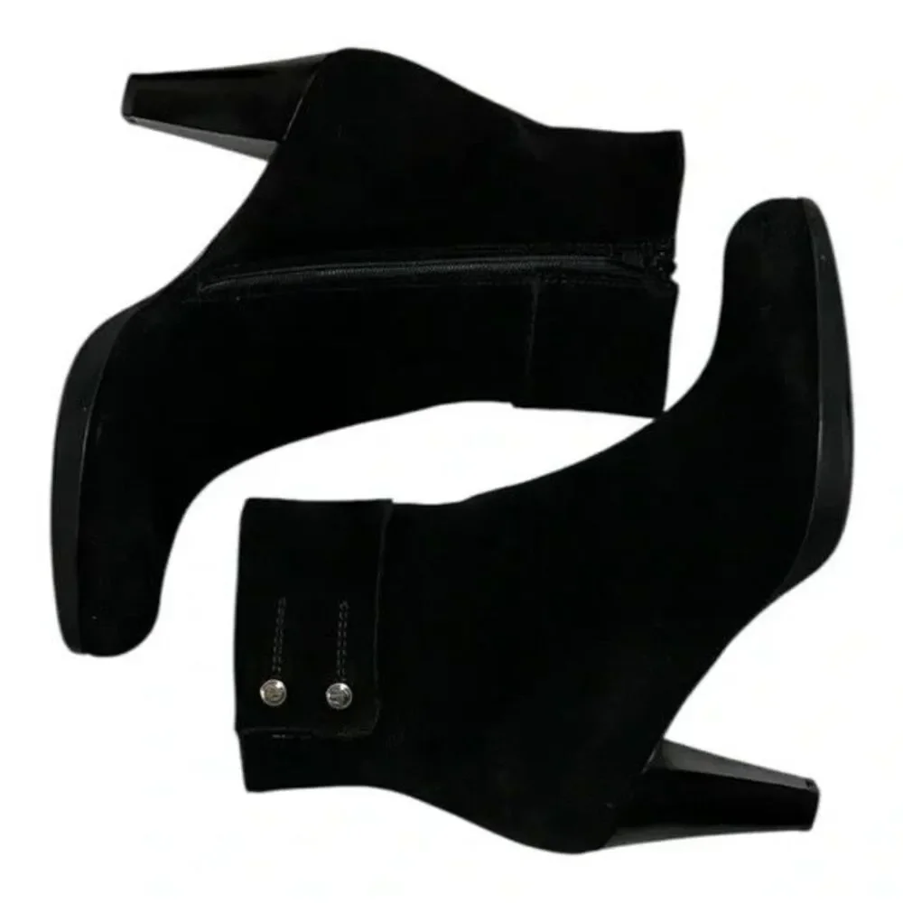La Canadienne Women’s Suede Ankle Booties Sz 7.5 Made in Canada